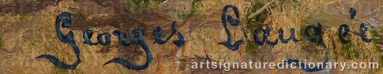 Authentic signature by Georges François Paul LAUGÉE on  artwork