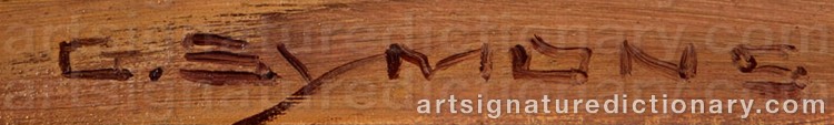 Authentic signature by George Gardner SYMONS on  artwork