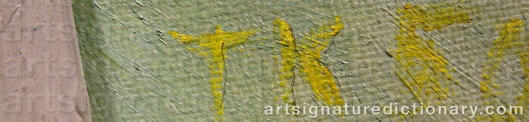 Authentic signature by Tore KURLBERG on Painting/Watercolour artwork