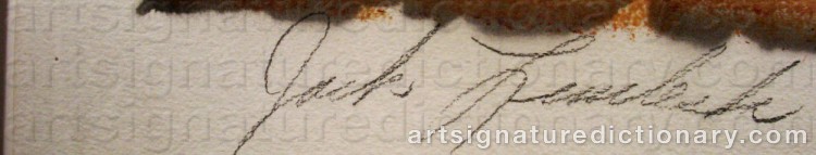Authentic signature by Jack LEMBECK on artwork