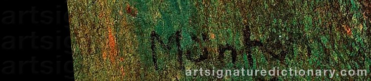 Authentic signature by Gabriele MÜNTER on artwork