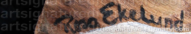 Signature by Rosa EKELUND