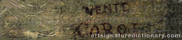 Signature by Jean Baptiste Camille COROT