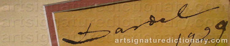 Signature by Nils Von DARDEL