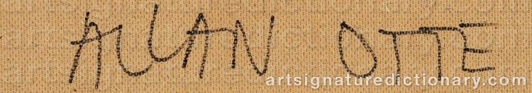 Authentic signature by Allan OTTE on  artwork