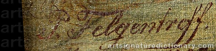 Authentic signature by Paul FELGENTREFF on Painting/Watercolour artwork