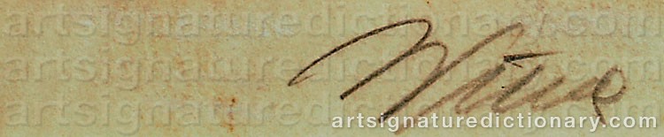 Authentic signature by Gerd WINNER on  artwork