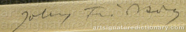 Authentic signature by Johnny FRIEDLÄNDER on artwork