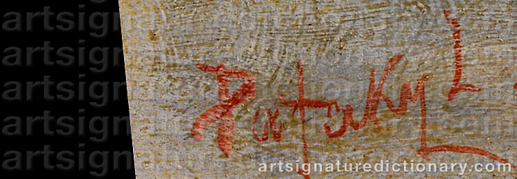 Authentic signature by Laszlo PATAKY VON SOSPATAK on  artwork