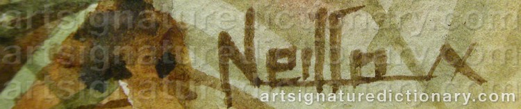 Authentic signature by Neil COX on  artwork