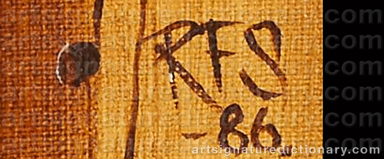 Authentic signature by Roger SEAMARK on Painting/Watercolour artwork