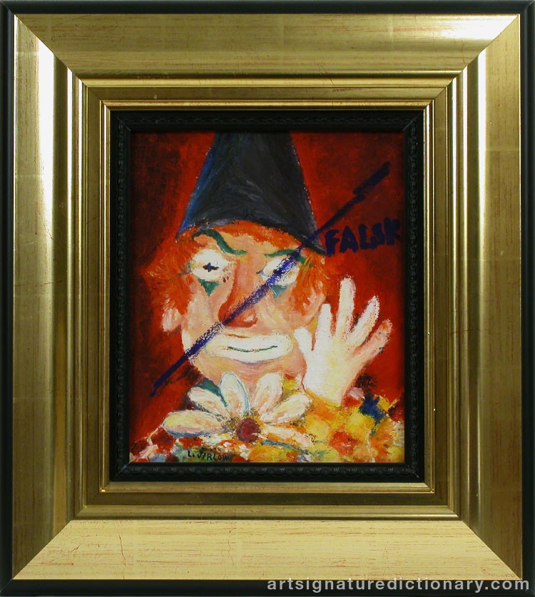 Close-up details showing Lennart JIRLOW signature forgery characteristics