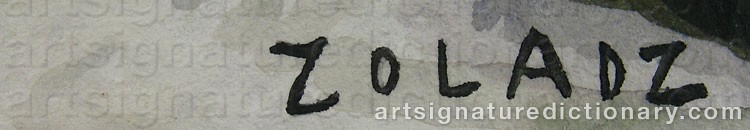 Forged signature of Stanislaw ZOLADZ