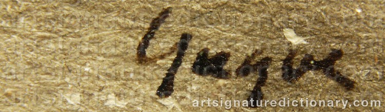 Authentic signature by Yngve ‘Yngve’ BERG on artwork