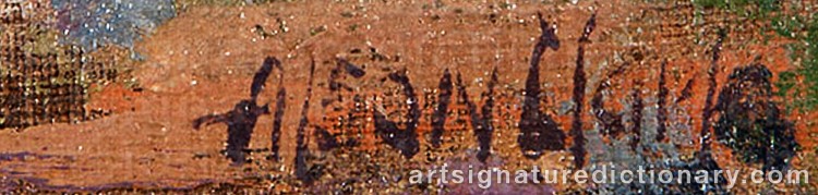 Authentic signature by Alson Skinner CLARK on Painting/Watercolour artwork