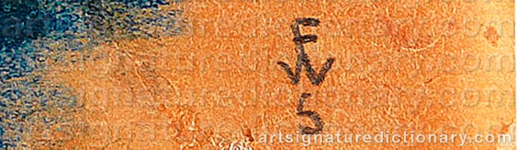 Authentic signature by Franz Wilhelm SEIWERT on  artwork