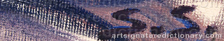 Authentic signature by Santeri SALOKIVI on Painting/Watercolour artwork