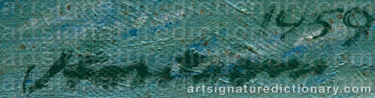 Authentic signature by Wiking FORSSTRÖM on Painting/Watercolour artwork