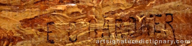 Authentic signature by Edwin C. GARDNER on Painting/Watercolour artwork