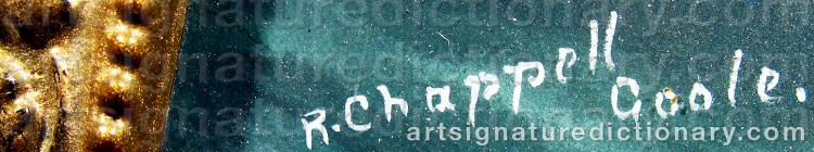 Authentic signature by Reuben CHAPPELL on  artwork