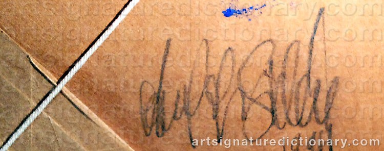 Authentic signature by Ann-Sofi SIDÉN on  artwork