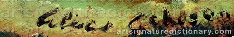 Authentic signature by Alice Stanley ACHESON on artwork