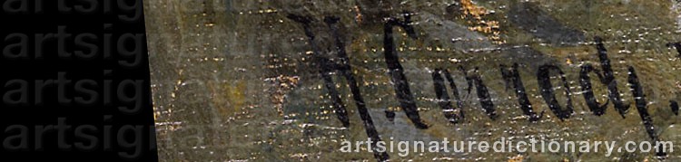 Authentic signature by Hermann David Solomon CORRODI on Painting/Watercolour artwork