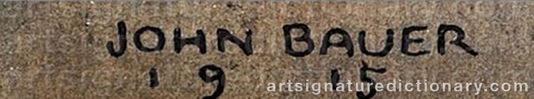 Signature by John BAUER