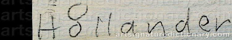 Signature by Gunnar HÅLLANDER