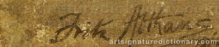 Authentic signature by Fritz ALTHAUS on  artwork