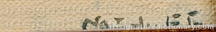 Authentic signature by Frederick MCDUFF on artwork