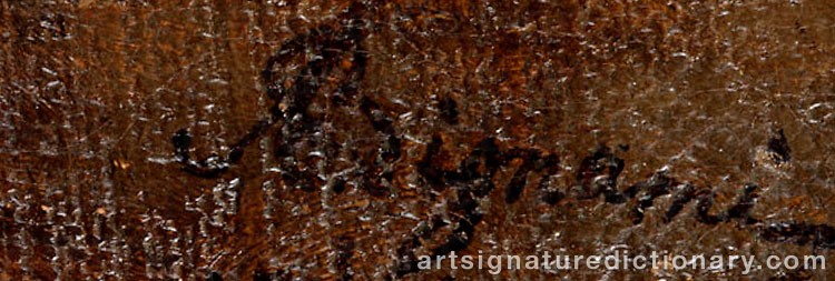 Authentic signature by Adolfo BIGNAMI on  artwork