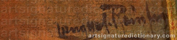 Authentic signature by Ede Lengyel REINFUSS on  artwork