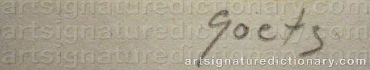 Signature by Henri GOETZ