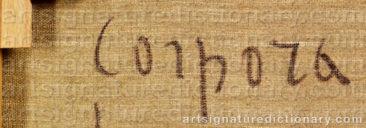 Authentic signature by Antonio CORPORA on  artwork