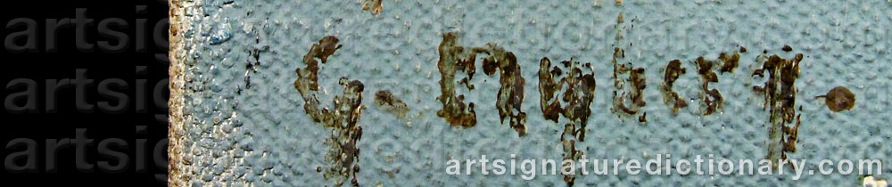 Authentic signature by Gösta NYBERG on  artwork