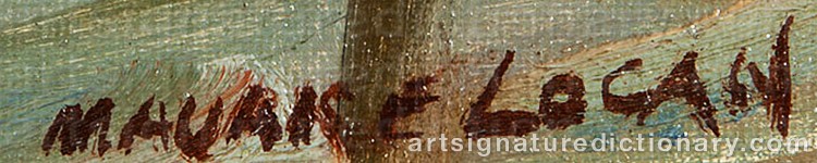 Authentic signature by Maurice George LOGAN on Painting/Watercolour artwork