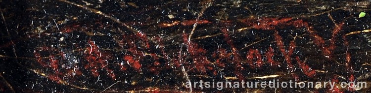 Authentic signature by Ralph Albert BLAKELOCK on Painting/Watercolour artwork