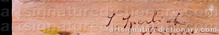 Authentic signature by Sophie SPERLICH on  artwork