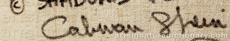 Authentic signature by Calman SHEMI on  artwork