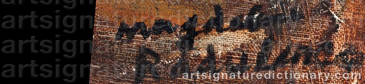 Authentic signature by Magdalena RADULESCU on  artwork