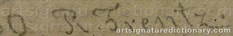 Signature by Rudolf Feodorovich FRENTZ