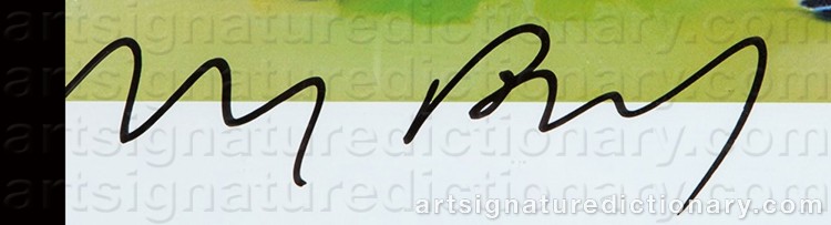 Authentic signature by Norbert BISKY on artwork