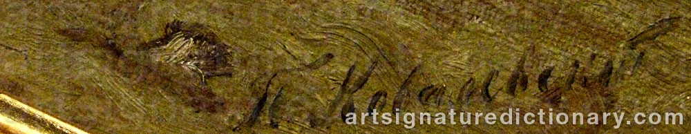 Authentic signature by Pavel KOVALIEVSKI on  artwork