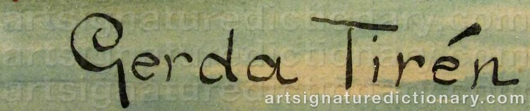 Signature by Gerda TIRÉN