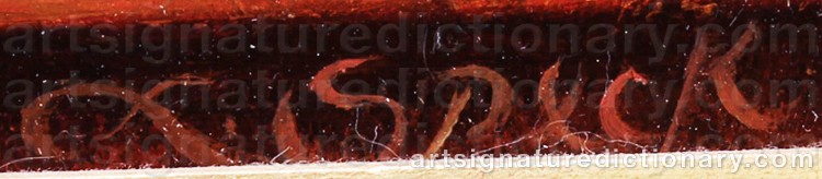 Authentic signature by Loran SPECK on Painting/Watercolour artwork