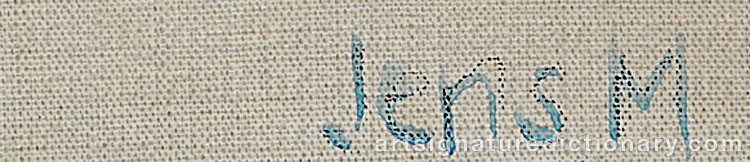 Authentic signature by Jens MATTIASSON on  artwork