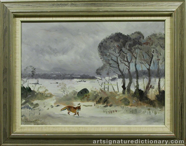 Close-up details showing Lindorm LILJEFORS signature forgery characteristics