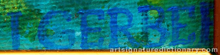 Authentic signature by Ingvar GERBER on Painting/Watercolour artwork