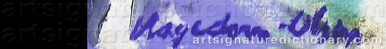 Authentic signature by Thorvald HAGEDORN-OLSEN on  artwork
